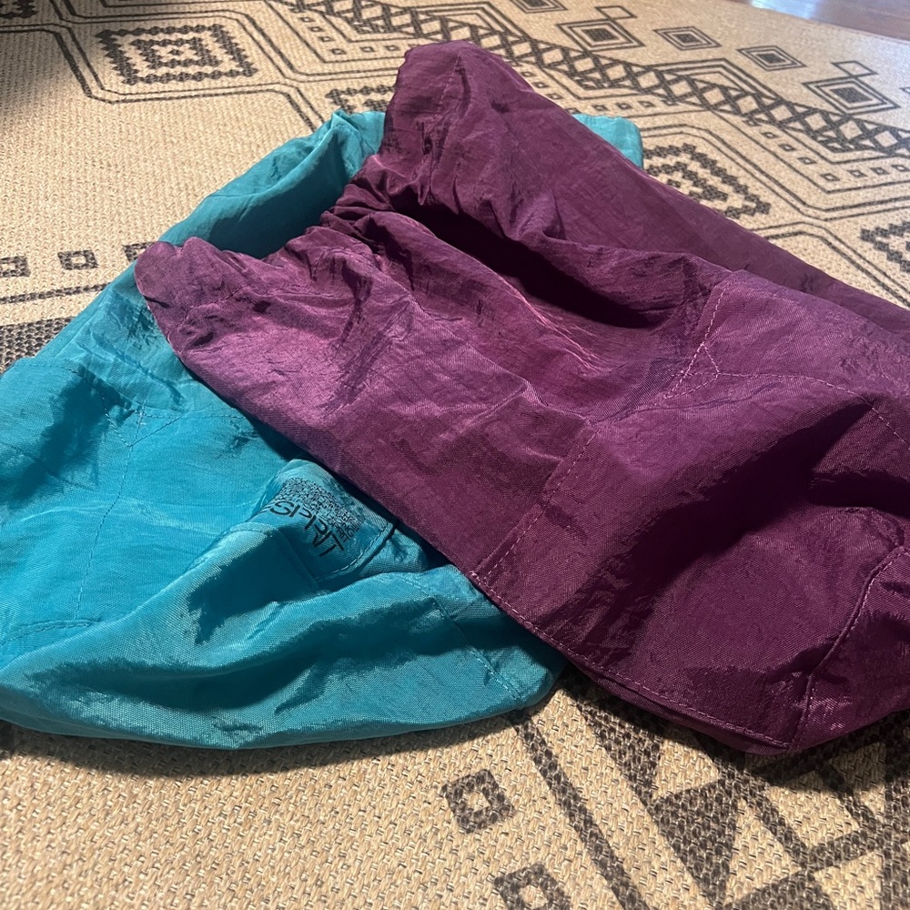 2 for 1! Esprit Nylon Sling Backpacks in Turquoise and Plum